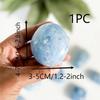 1 Stück Natürlicher Celestit Kristall Handstein, Blau Polierte Unregelmäßig Geformte Kugel, Taschenstein für Meditation und Dekoration