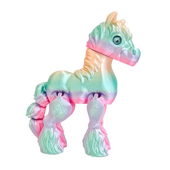 Figurine de Cheval Imprimée en 3D Articulations Mobiles Statue de Poney Jouet Fidget Anti-Stress Modèle Animal Éducatif Ornement Décoration de Bureau