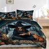 3pcs Anime Witch Tarot Card Reader Bedding Set - Includes One Quilt Cover and Two Pillowcases (No Core) - Perfect for Bedroom and Guest Room Decoratio