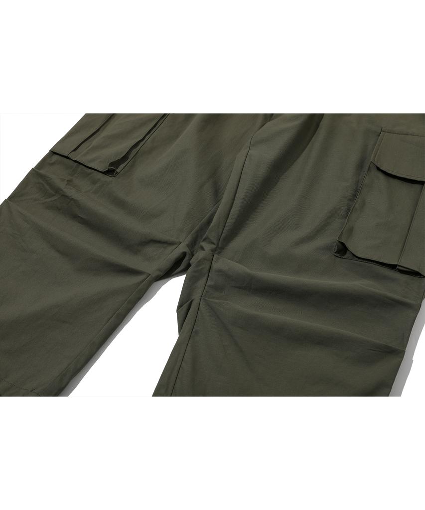 CPGN STUDIO Pantaloni Cargo Larghi Grandi con Dardi Kaki