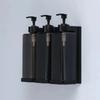 Manual Press Soap Dispenser Light Luxury Bathroom Hotel Multi-head Wall-mounted Shampoo and Shower Gel Holder 500ml