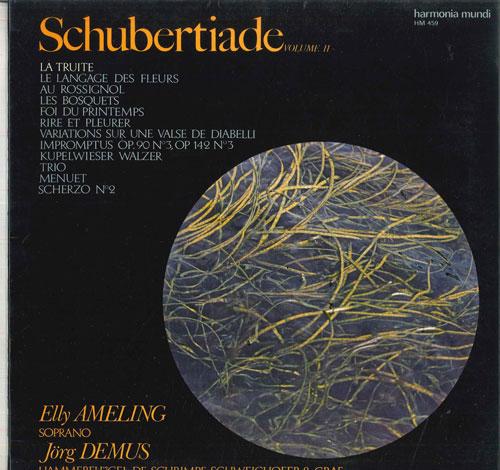 

LP Record ELLY AMELING, JORG DEMUS - Schubertiade Volume 2 HM459 HARMONIA MUNDI France Classical Used