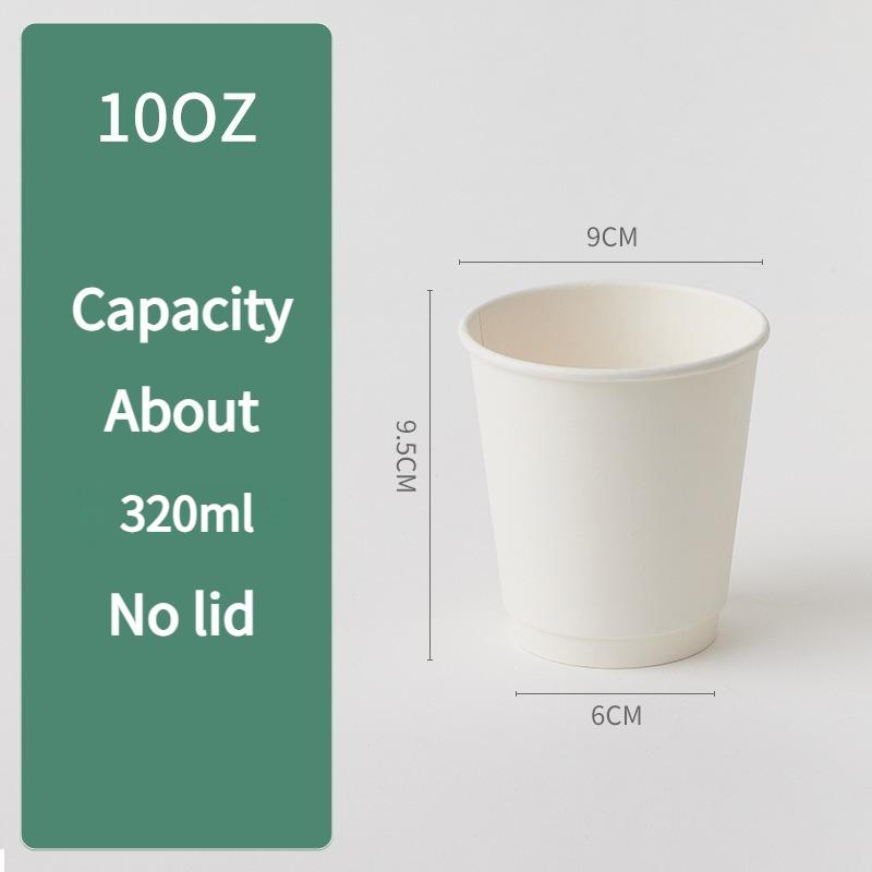 25pcs Disposable Double-layer Coffee Cup Thickened Heat-insulating Kraft Paper Cup Hollow Heat-resistant Beverage Cups Sealed Leak Proof Lid