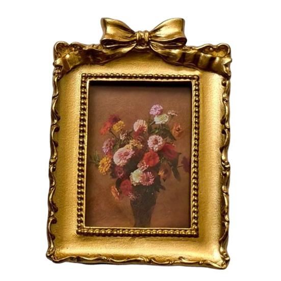 Mini Vintage Picture Frame Resin Photo Retro Ornate Frame A