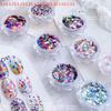1jar Manicure Accessories DIY Nail Art Design Colorful Iridescent Laser Nail Glitter Decoration Mixed Colors Sequin Flakes