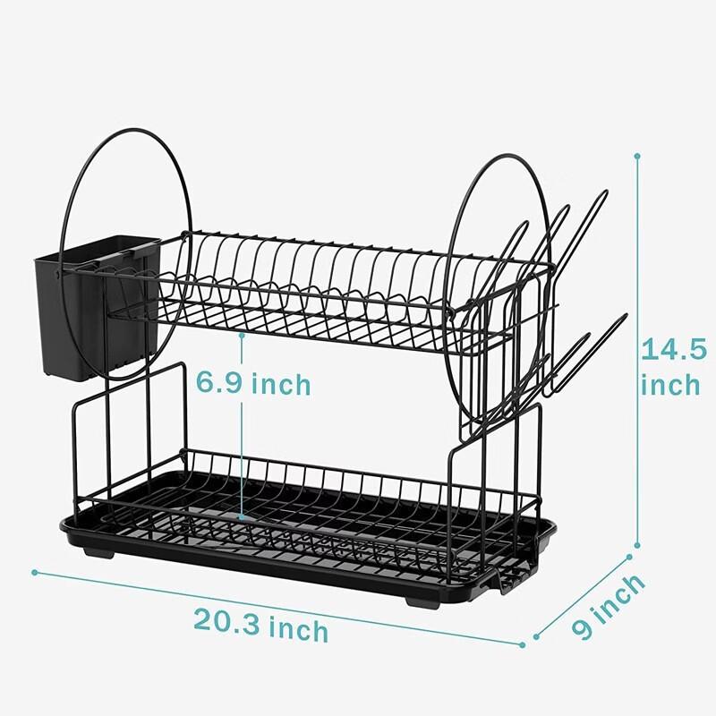 

Nordic Black Iron Kitchen Sink Dish Drying Rack