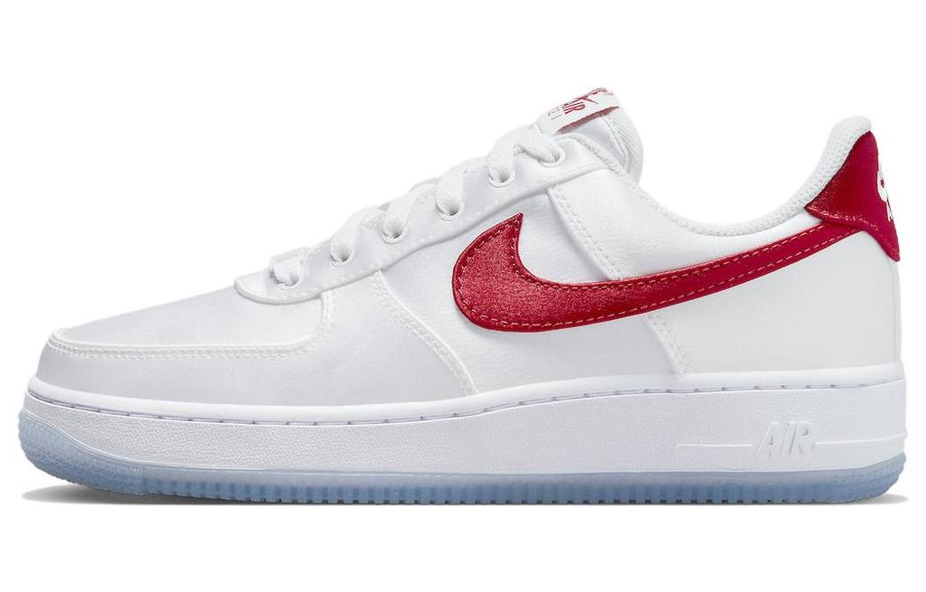 Nike Air Force 1 Low '07 Satin White Varsity Red Women's DX6541-100