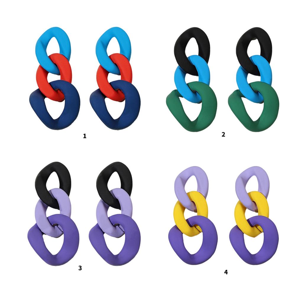 Stylish Colorful Acrylic Drop Earrings Fashion Jewelry Acrylic Texture Perfect for Parties Dates and Everyday Outfits