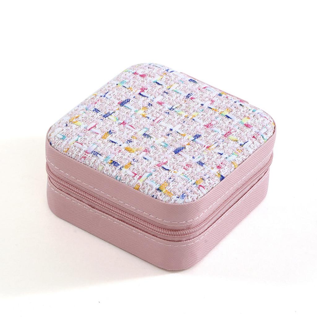 Tragbare Reise-Schmuckaufbewahrungsbox für Ohrringe, Ringe und kleine Ornamente.