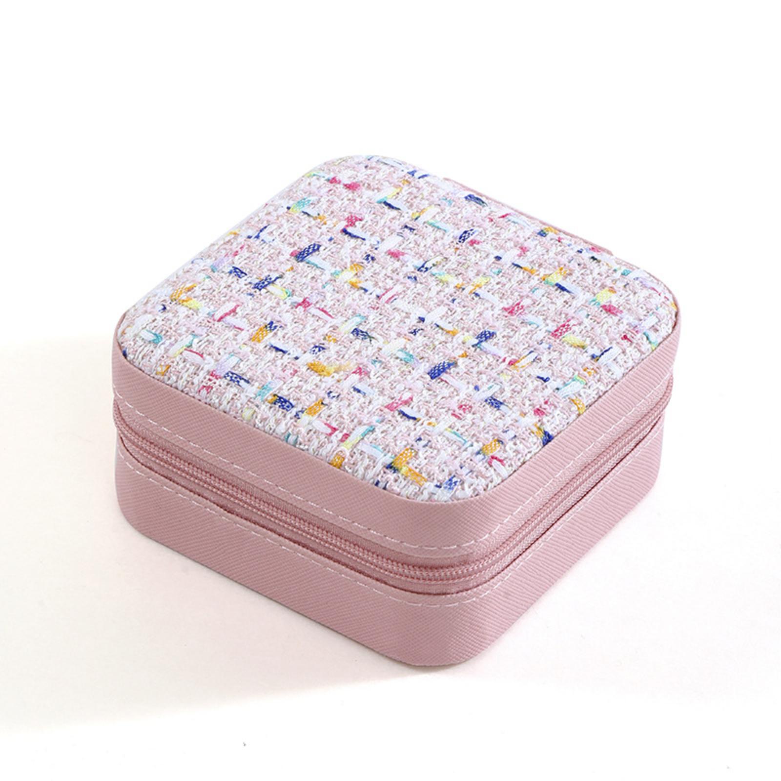 

Portable Travel Jewelry Storage Box For Earrings, Rings, And Small Ornaments. One Size