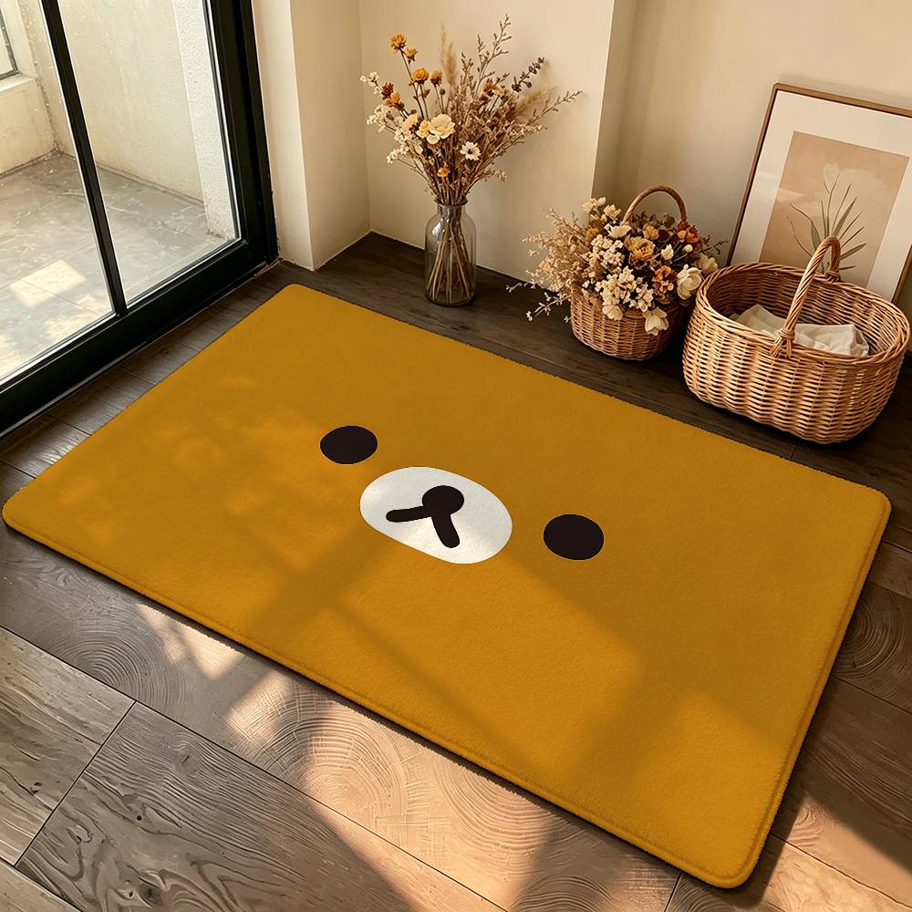 Cartoon-N-rIlakkumas Kawaii Carpet Bathroom Anti-slip Mat Door Mat Home Decoration Mat Entrance Door Mat Scratch-resistant Door