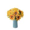 Elegant Artificial Sunflower Bouquet Plastic Simulated Sunflower  Home Hotel Table Decor