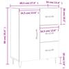 Sideboard Concrete Grey 69.5 x 34 x 90 cm Wood Based Material