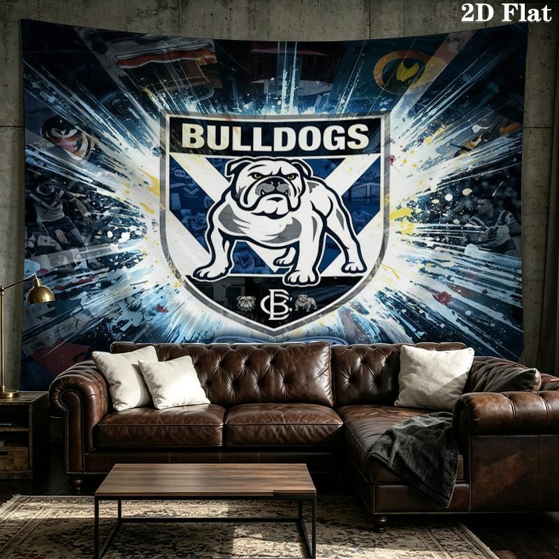 Custom Name Bulldogs Printed Tapestry – Wall Hanging for Bedrooms, Dorms, and Home Decor