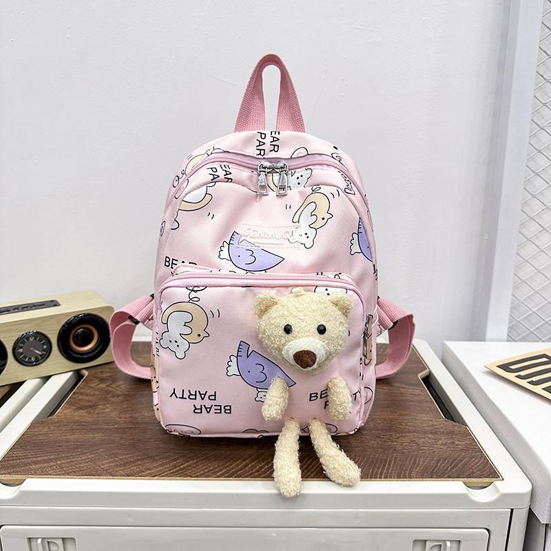 Adorable Bear Design Lightweight Kindergarten Backpack For Boys And Girls In Multiple Colors