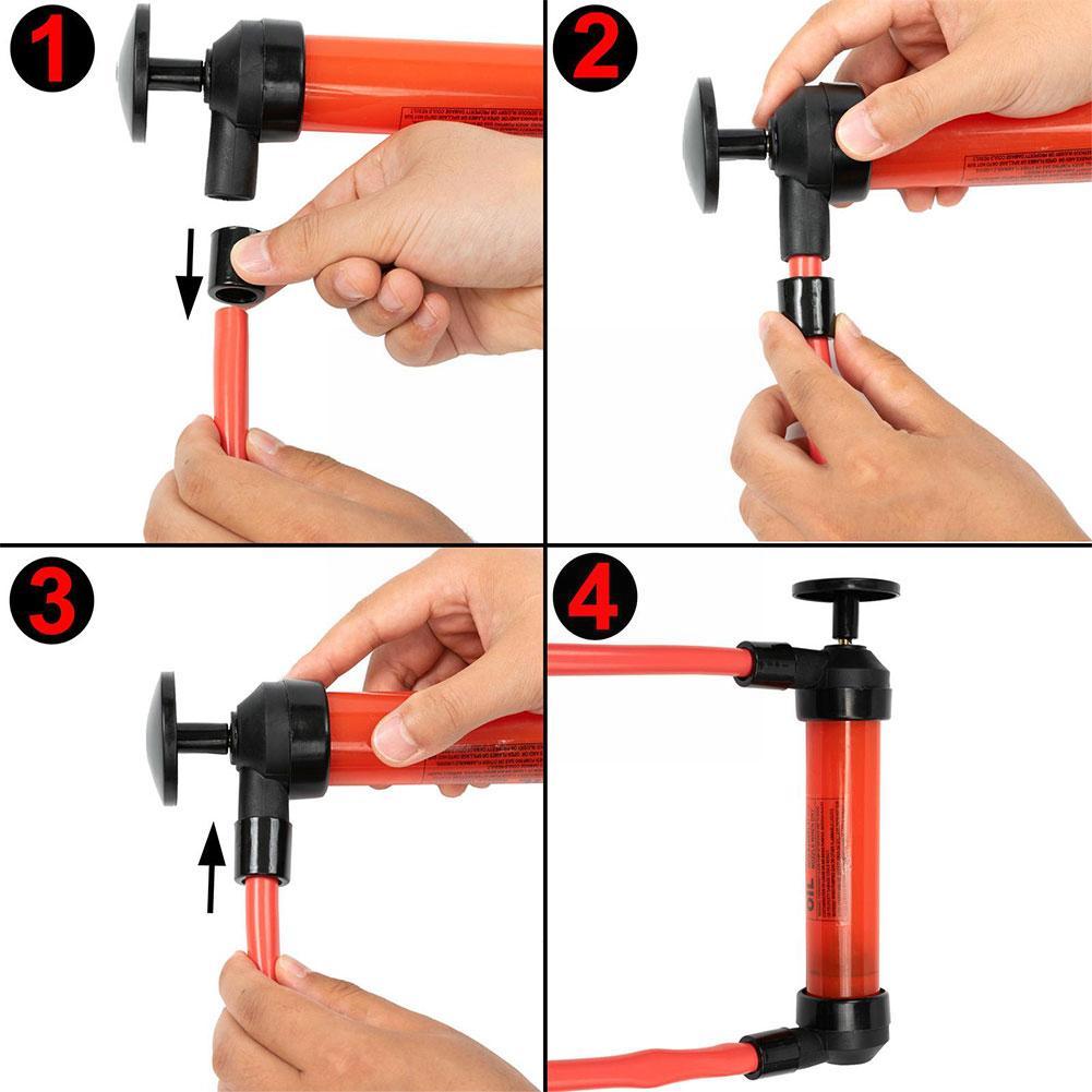 Ölpumpe zum Pumpen von Öl Gas für Siphon Saugrohr Transfer Manuelle Handpumpe für Öl Flüssigkeit Wasser Chemikalientransferpumpe Auto-sty K9S7