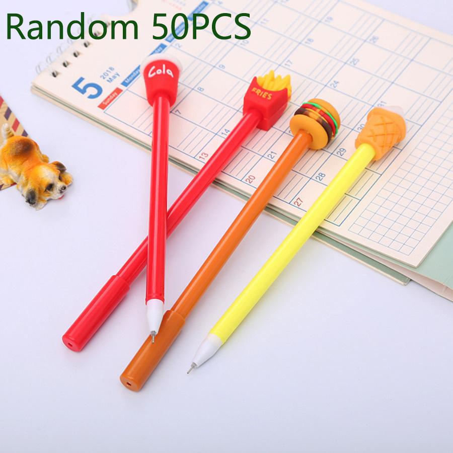 20/50PCS Delicious Hamburgers Cola Ice Cream High-quality Pen 0.5mm Fast Food Shape Student Writing Tools Suitable Teacher Gifts,Back School Office