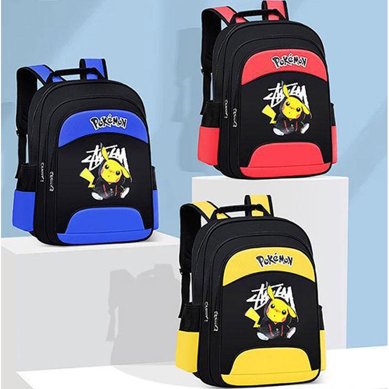 Pikachu Cartoon Design Lightweight Oxford Fabric Kids Backpack For Elementary School Students