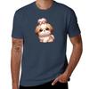 Confused Shih Tzu T-Shirt Novelty Print Casual Tee Shirt