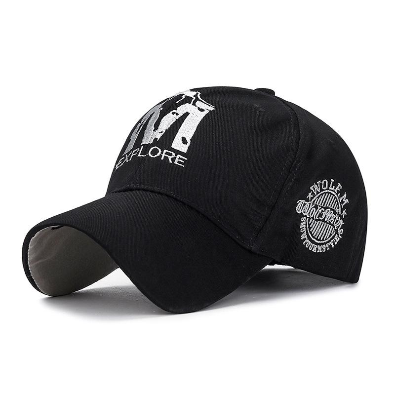 Embroidered M Wolf Baseball Cap Spring Casual Men's and Women's Sun Hat Youth Trendy and Versatile Hat