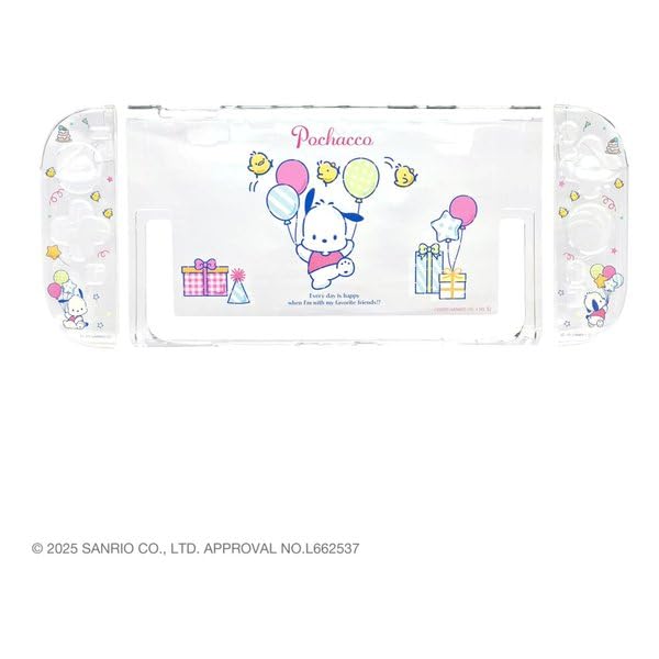 

Allone Sanrio Characters 2 Pochacco Clear Case for Gaming, 12x2x28cm, Compatible with Switch 2, Easy Installation and Dirt Protection, Cute Sanrio