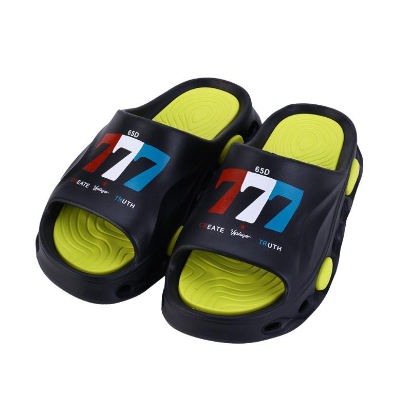 New summer men's one-word drag indoor and outdoor non-slip wear-resistant trend EVA slippers beach shoes