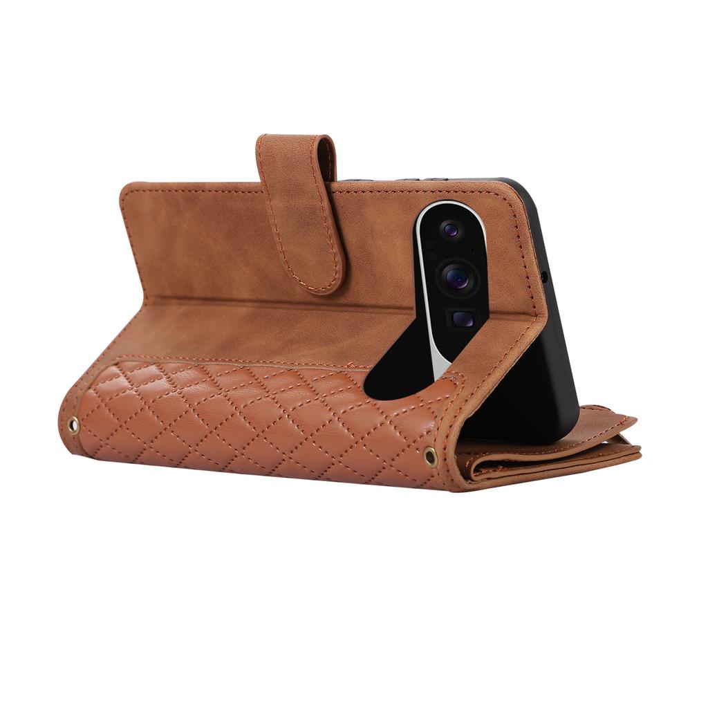 Crossbody Phone Case for Google Pixel 10 Pro XL Pixel9 9A 8 8A 7 7A 6 6A Lanyard Zipper Plain Leather Card Holder Wallet Cover