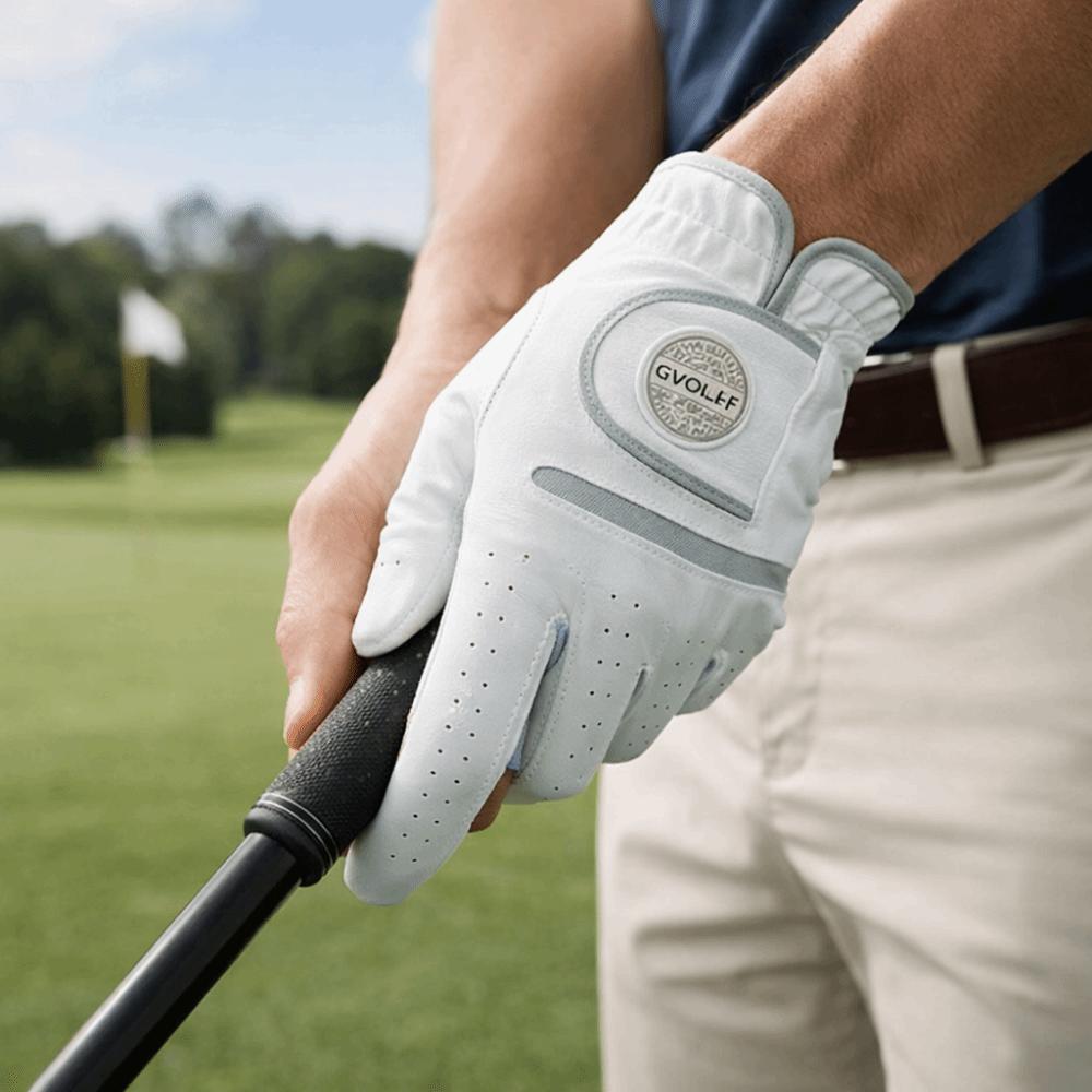 Lightweight Design Magnetic Marker Glove White Color Replaceable Glove  Golfers Use