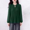 ZANZEA Women See-Through Casual V-Neck Solid Color Loose Long Sleeve Cover Up Blouse
