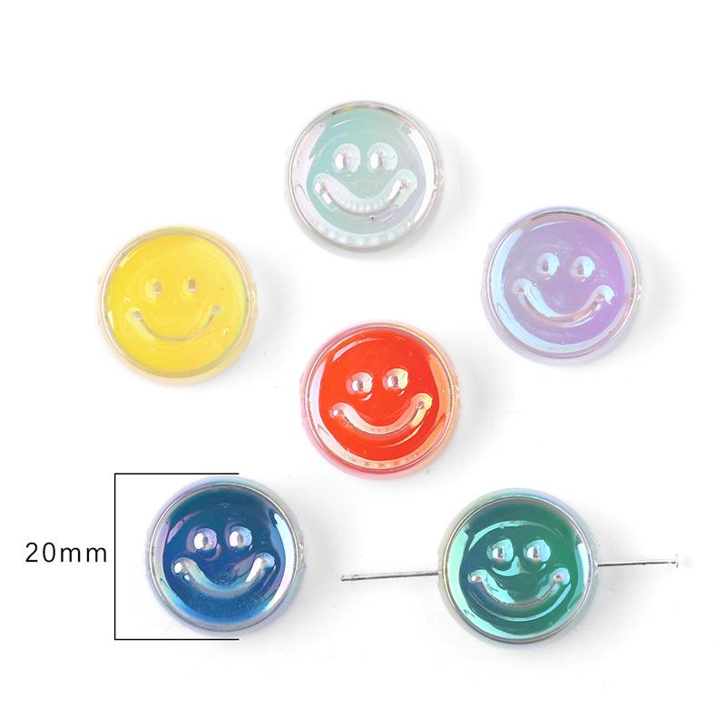 Smiley Face Öltropfen Acrylperlen für DIY Schmuck: Halsketten, Ohrringe, Handyketten
