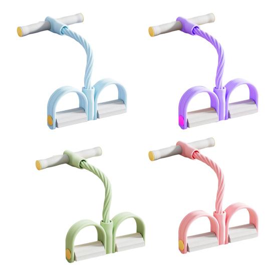 6-Tube Pedal Puller Resistance Band with Handle Multifunction Elastic Yoga Sit-up Pull Rope Men Women Pedal Tensioner Exerciser Workout Equipment