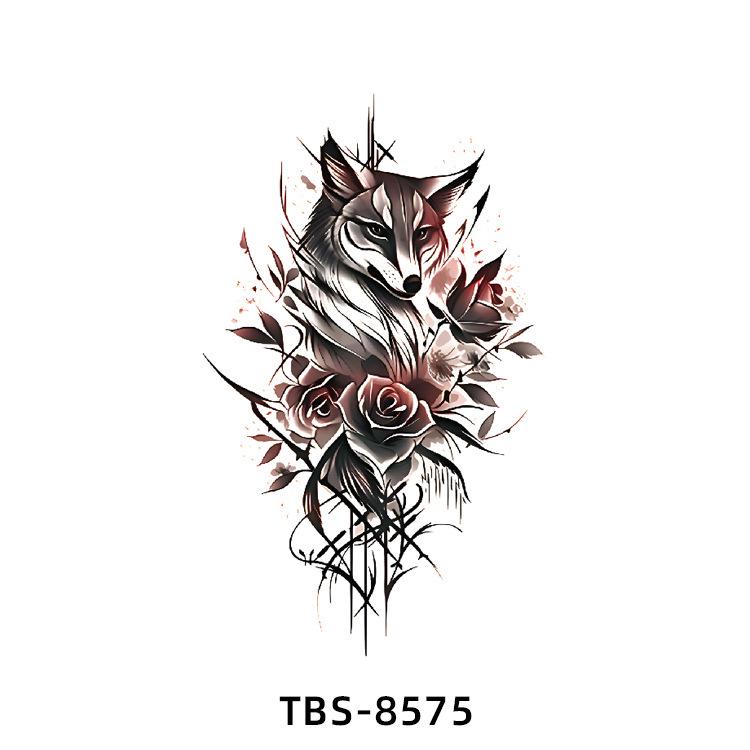 Realistiska Djurtotem Tatuering Klistermärken: Drake, Fenix, Tiger, Varg