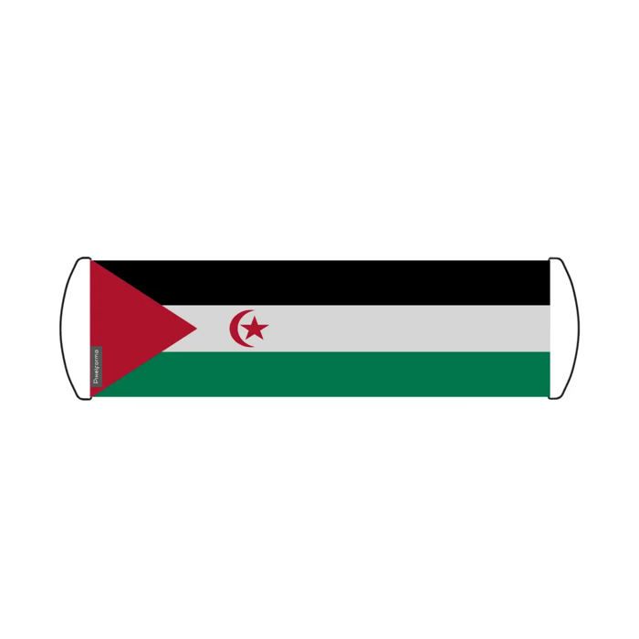 Bannière De Défilement Drapeau République Arabe Sahraouie Démocratique 17 X 50 Cm