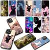 Cartoon Kitten Cat Meow Phone Cover Case for Apple iPhone 16 15 14 Plus 13 12 Mini 17 Pro Max + 16E Air 16+ ProMax Casing