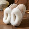 Fashion thick-soled cotton slippers women's winter indoor home slippers piled and thickened warm plush cotton shoes