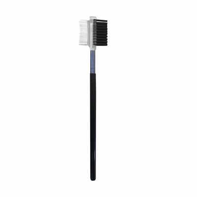 1Pcs Stainless Steel Eyebrow Comb Wood Handle Double-Sided  Purpose Makeup Brush Eyelash Comb With Cover Cosmetic Tools