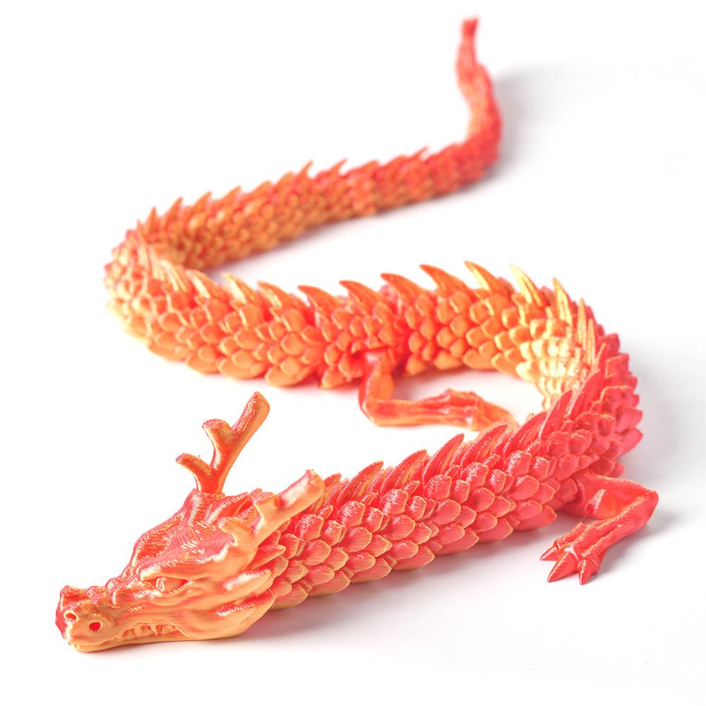 3D Printed Dragon Toy Ornament - Creative Handicraft Gift Figure