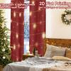 2pcs, 2D FLAT PRINTING Curtains (Without Rod) Festive Wonderland Modern Fashionable Curtainments During the Christmas Holiday