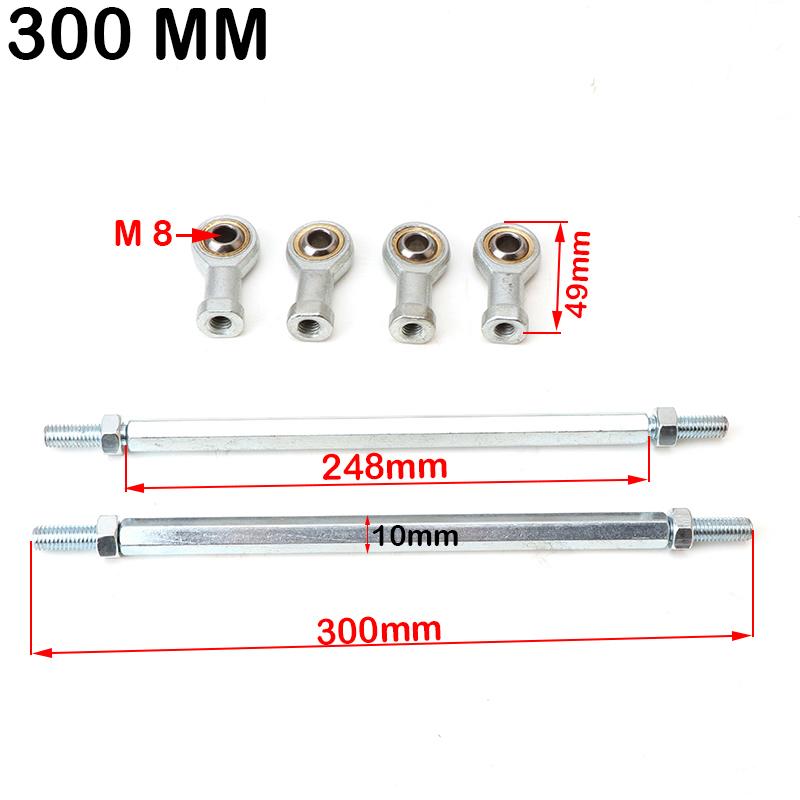 1 Paar 240/250/260/270/280/300/315mm 8mm Spurstangen-Kit Kugelgelenk Für 49cc Elektrisches Mini Kinder ATV Go-Kart Buggy Quad Bike