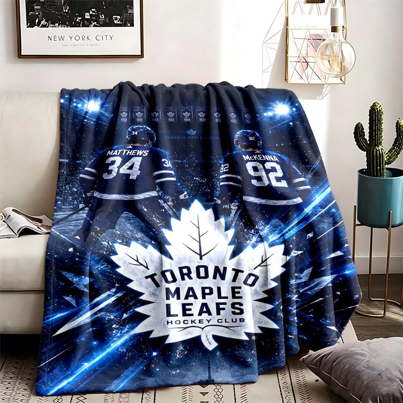 Toronto Maple Leafs Theme Blanket Suitable For The Sofa Camping And Travel Made Of Soft Flannel Material An Ideal Gift For Occasions Such As Birthdays