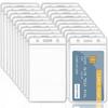 1PC New PVC Sealed Card Sleeve Transparent Waterproof ID Card Badge Holder Vertical/Horizontal Name Card Protector Cover