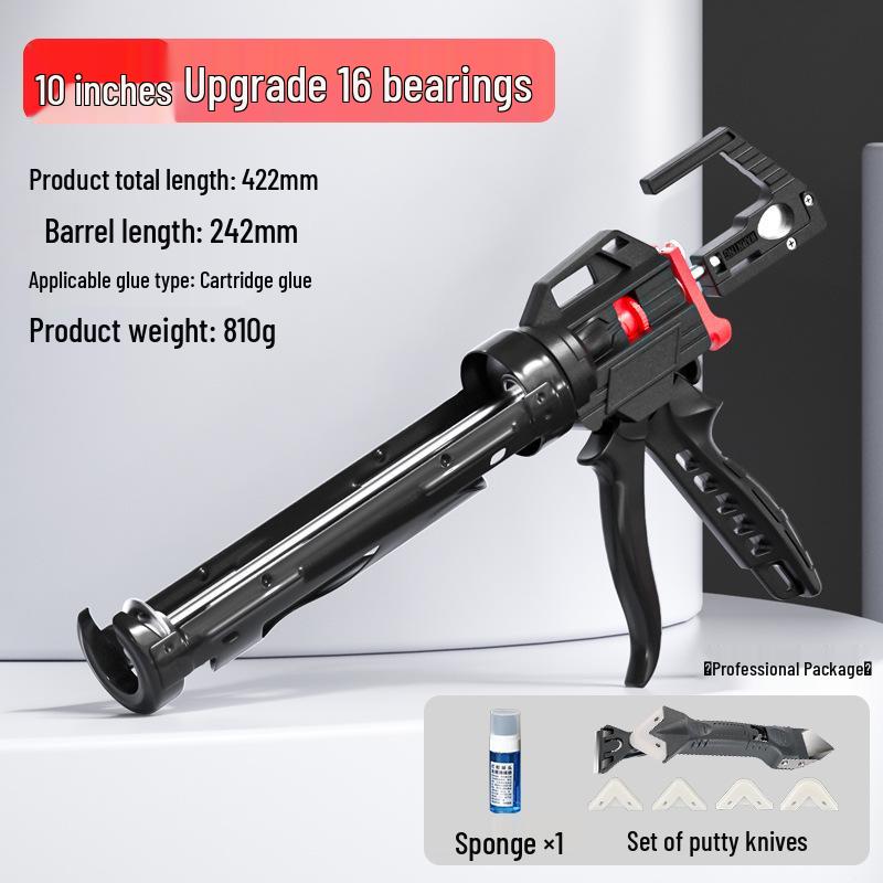 Automatic Glass Glue Gun with 26 Bearings - Labor-Saving Caulking Tool for Structural Adhesive