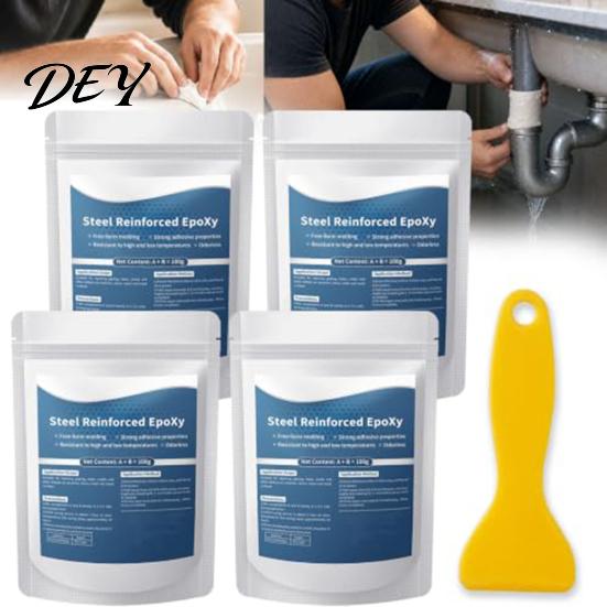 Mastic époxy renforcé à l'acier pour réparation de pierre céramique, Kit de mastic étanche résistant à la chaleur, Mastic polyvalent Argile AB pour métal, bois, carrelage, céramique