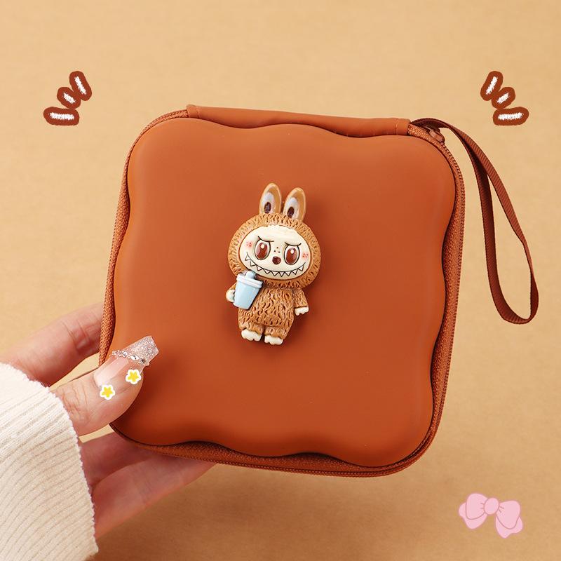 Charger Digital Storage Bag, Headphone Data Cable, Cute Cartoon Portable Organizer Box, Hard Drive Bag