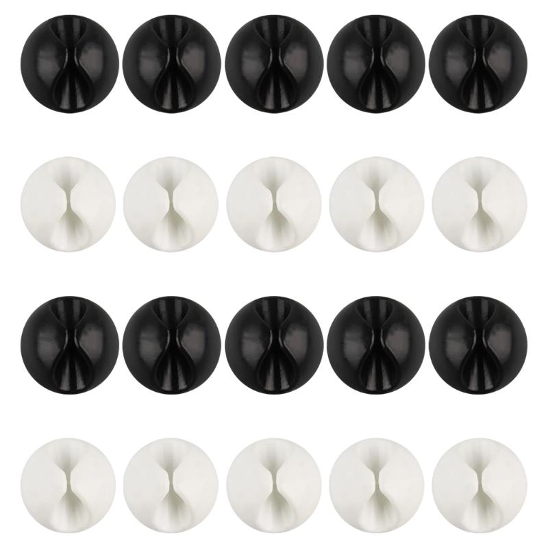 Pack Of 10 Adhesive Cable Clips Cable Organizers Holders For Power Cord And Charging Accessories For Home Office Use