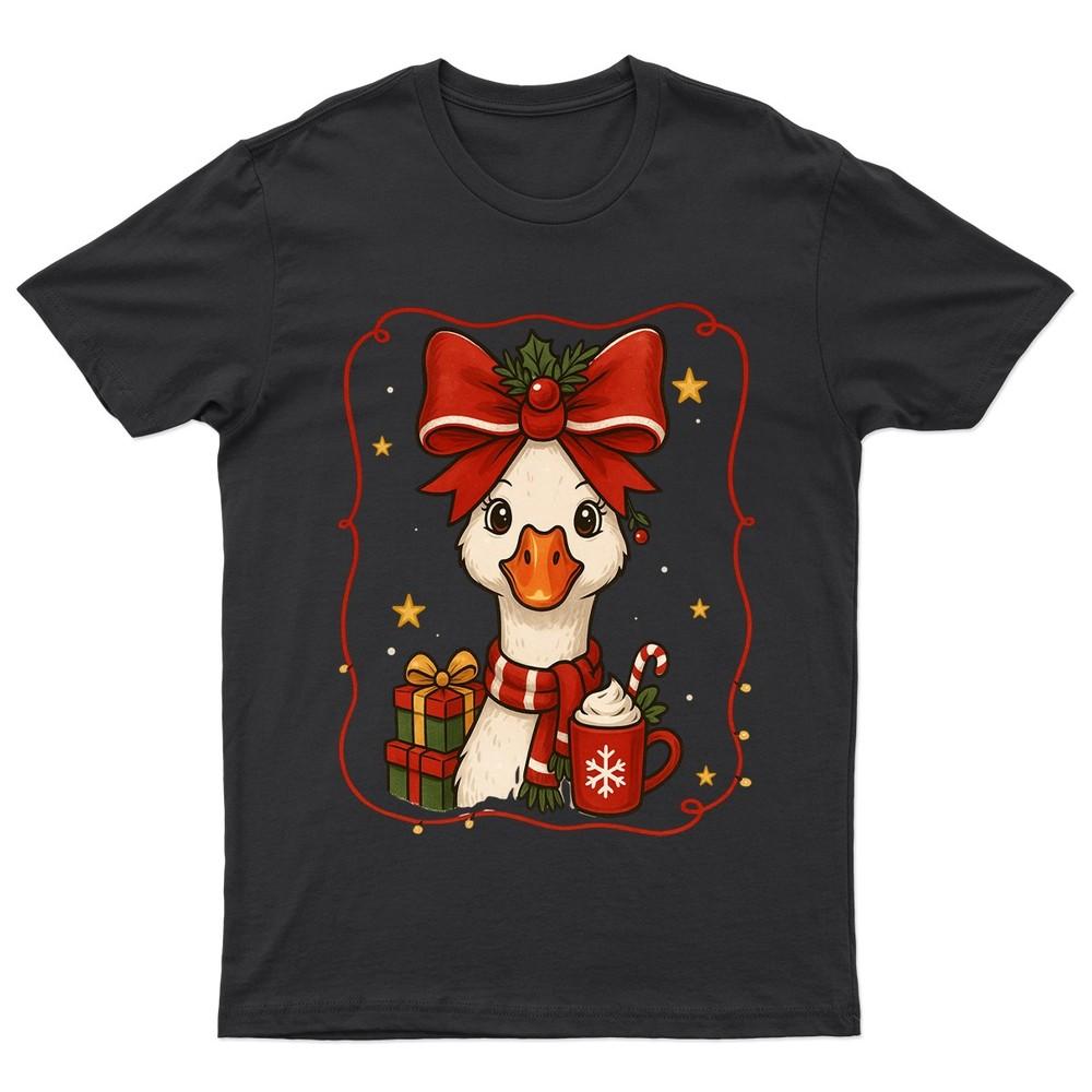 Christmas Duck Holiday Animal TShirt Unisex Gift Retro Seasonal Funny Xmas