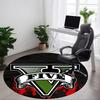 1pc GTA V Office Round Area Rug, Indoor Mat Suitable For Office, Under Office Chairs Bedroom Living Room Home Decor, Room Deco