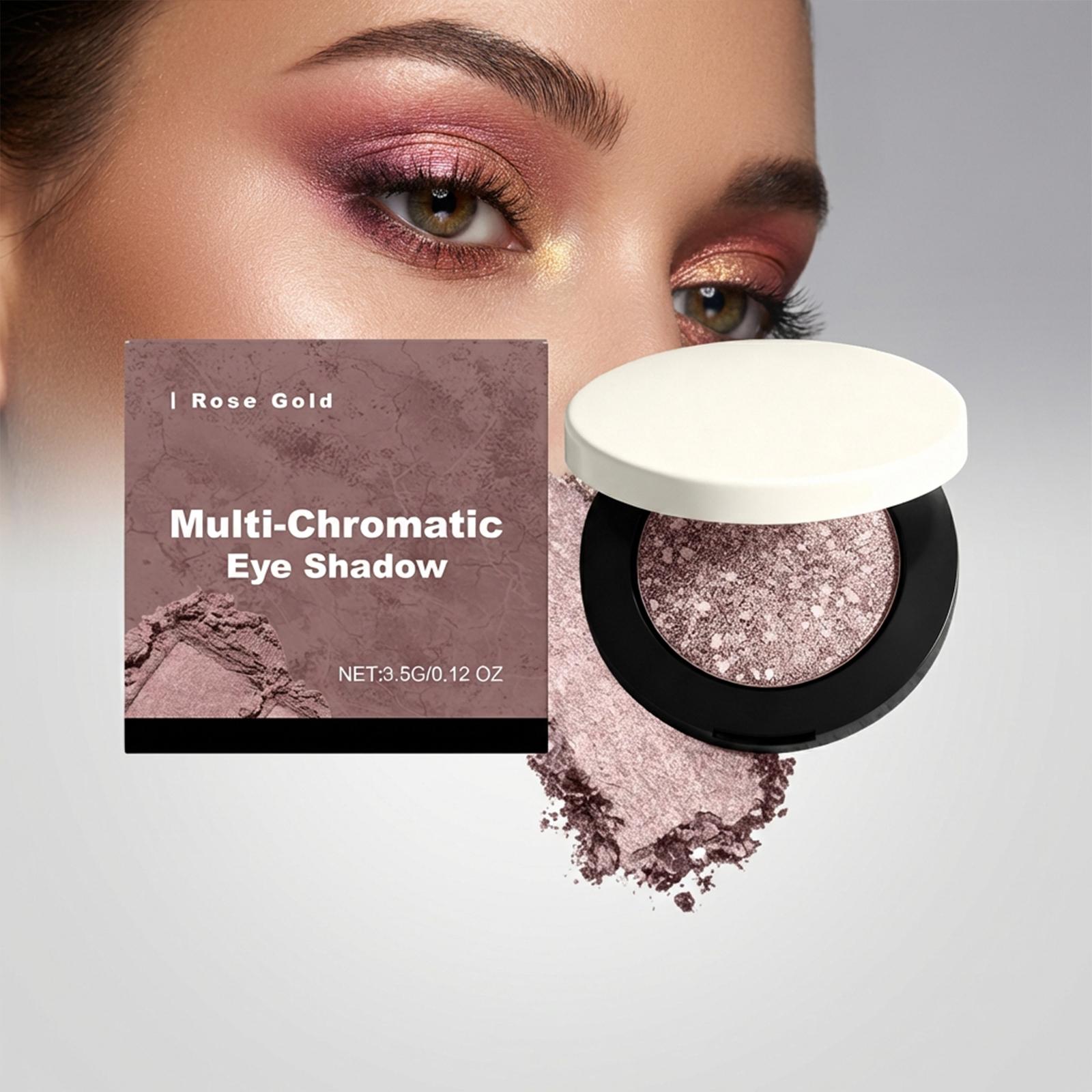 AMZ Rose Gold Shimmering 3D Eyeshadow Everyday natural color payoff with luminous finish. Portable for commuting and dates. Eye makeup. 3.5g