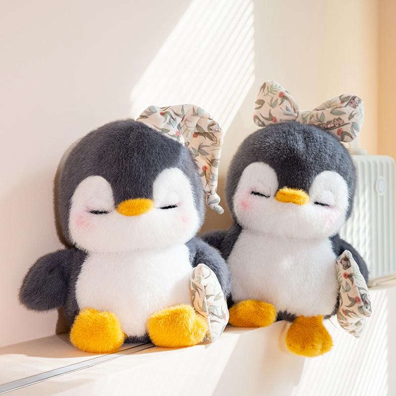22/28cm Cartoon Chubby Sleeping Penguin Plush Toys Soft Stuffed Animal Fluffly Pillow Baby Appease Dolls for Girls Gifts Decor