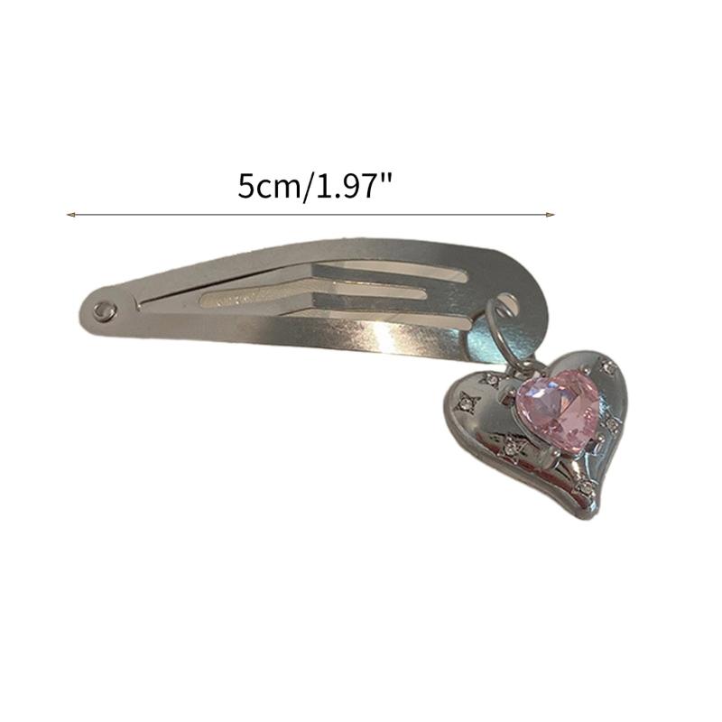 Ins Korea Rhinestones Bowknot Loves Metal Hairpin BB Clip Side Broken Hair Bangs Clip Word Clip Forehead Simple Clip